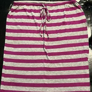 Pink and Gray Women's Skirt Size Large